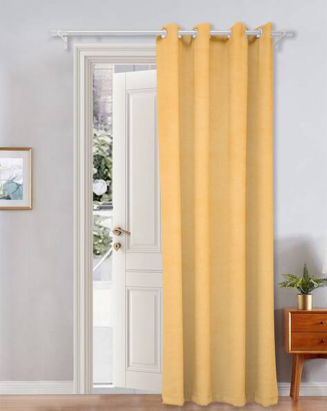 THE CONVERSION Premium Velvet  Eyelet 1 Pc Door Curtain 7 feet