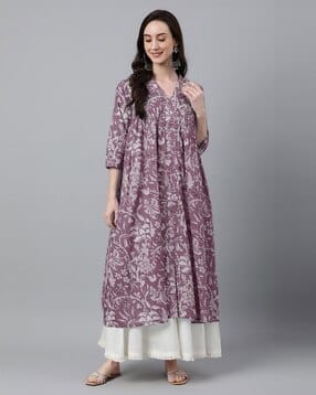 janasya Women Floral Flared Kurta-picture-37