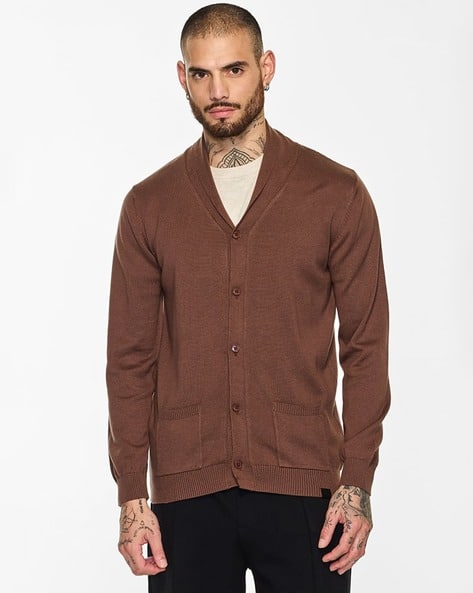 Buy hazelnut Sweaters Cardigans for Men by Snitch Online