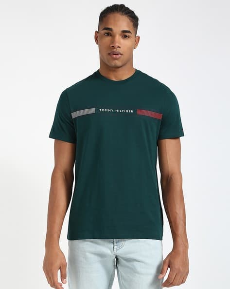 Product image of TOMMY HILFIGER Men Paul Brand Print Regular Fit Crew-Neck T-Shirt