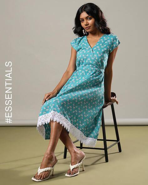 Acai Women Floral Print Wrap Dress