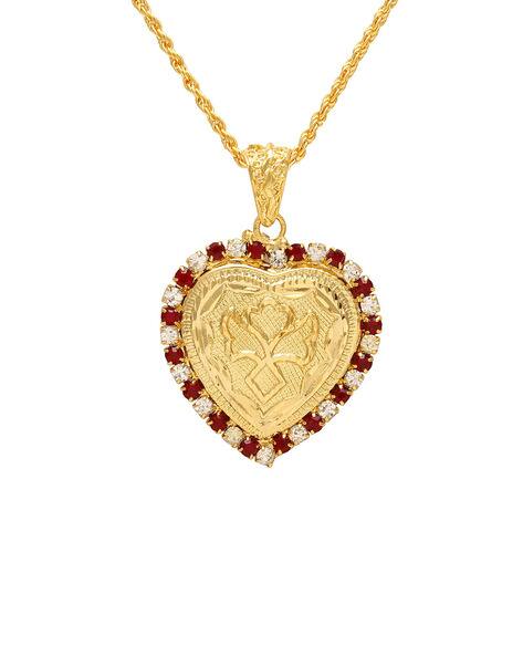 Memoir Heart-Shaped Pendant with Link Chain