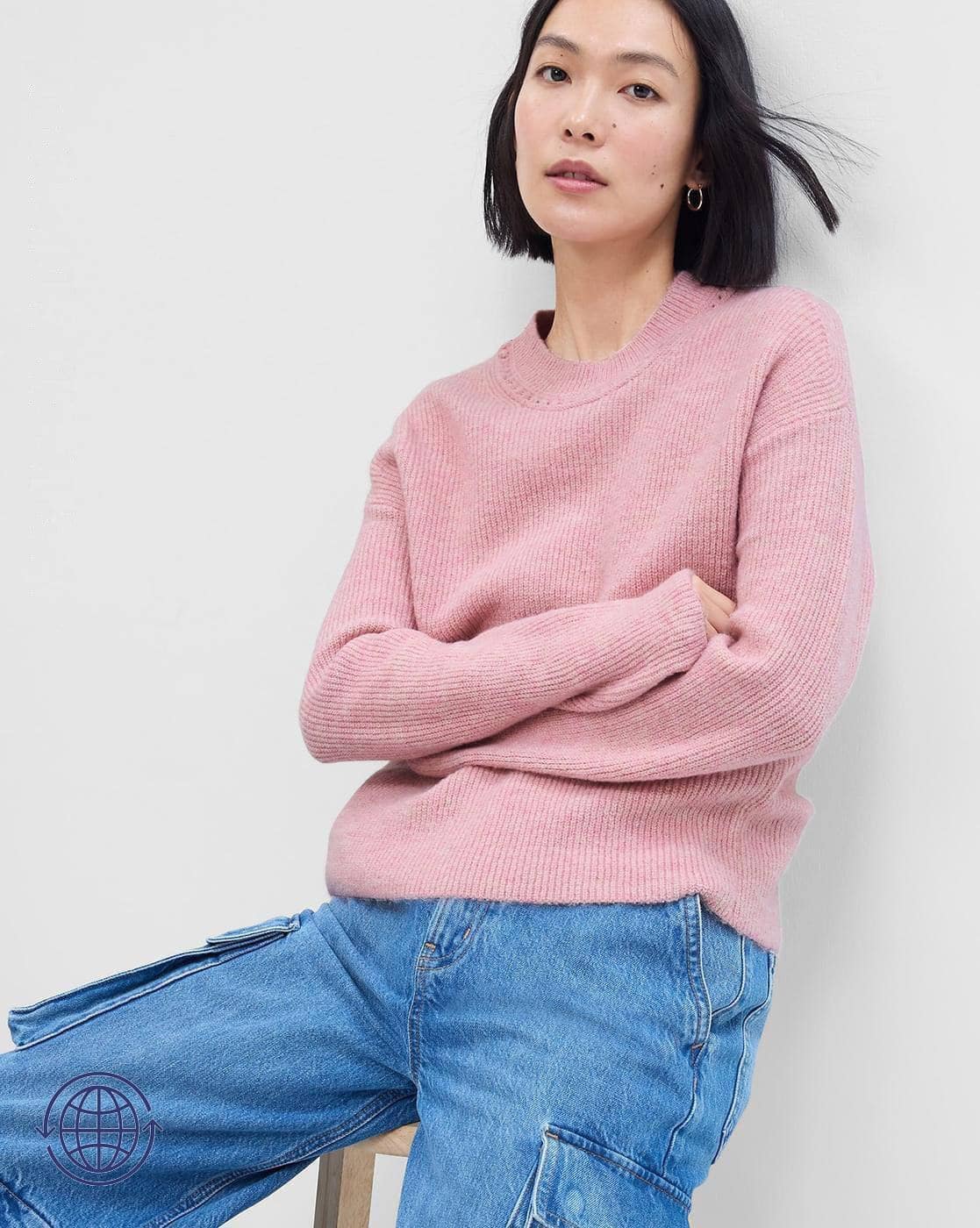 Women Ribbed Relaxed Fit Pullover