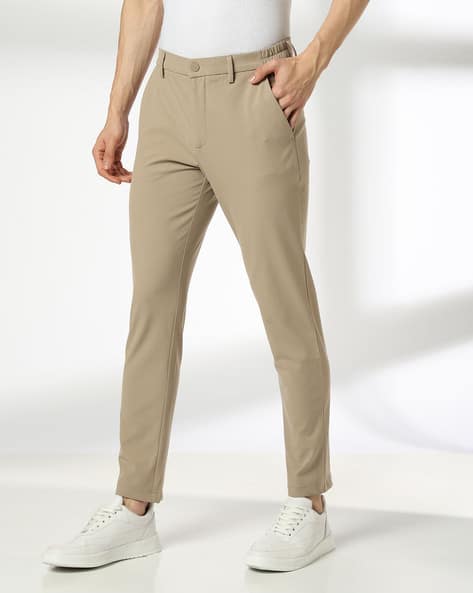 Buy Khaki Trousers Pants for Men by NETPLAY Online