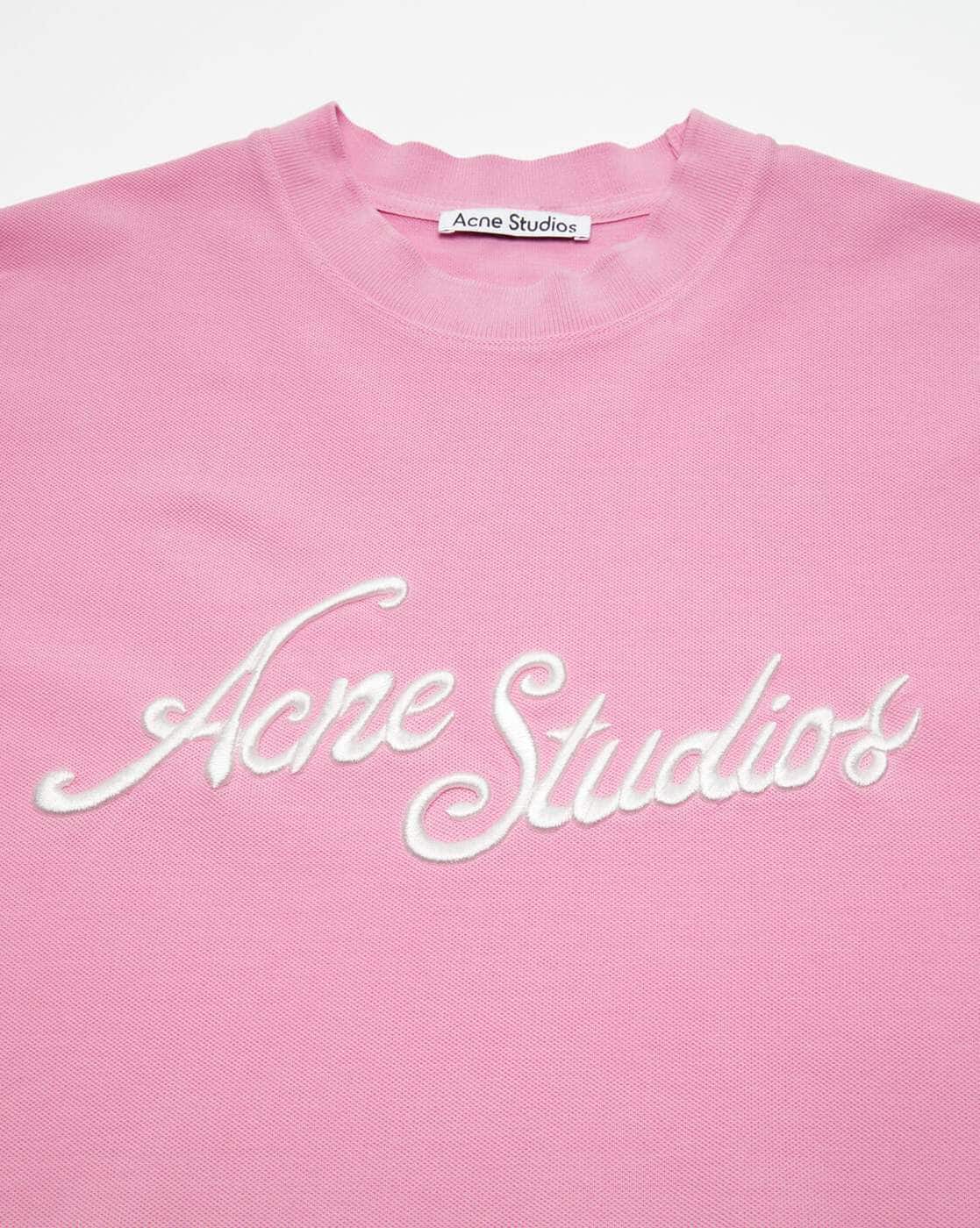 Acne Studios【美品】18AW フェイス Tシャツ ピンク Acne Studios Face Patch T-Shirt in Pink | LN-CC