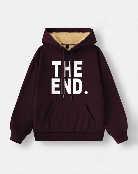 Buy TOGS & TERRE Men Typographic Print Hoodie Online | Ajio.com