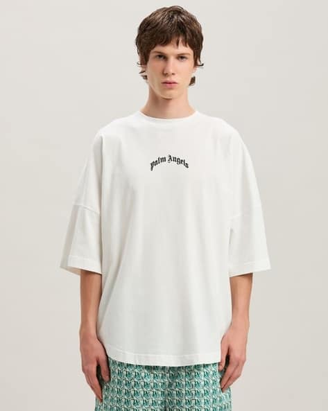 Printed Curved Logo Oversized Fit T-Shirt