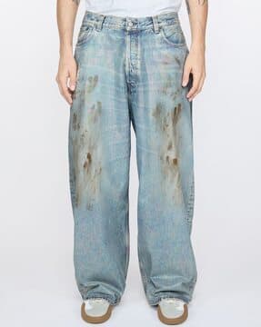 acne studios 2023 dirty halo スーパーバギージーンズ Buy Acne Studios 2023 Dirty Halo Baggy Fit Jeans | Mid Blue Color