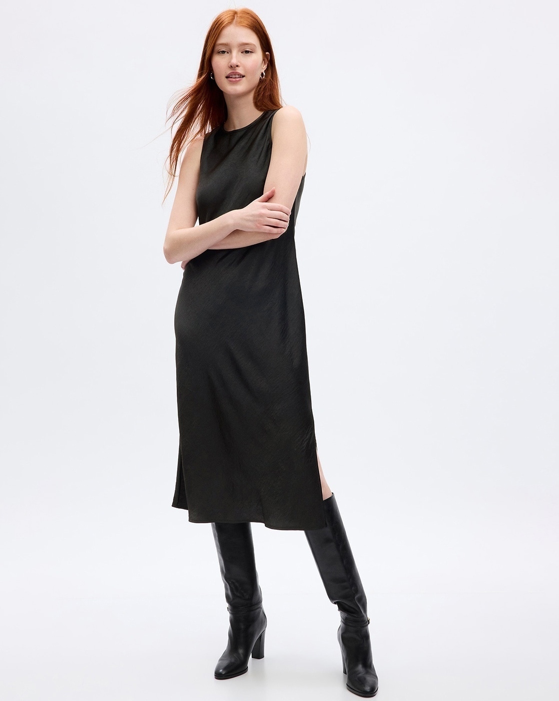 High Neck Shift Dress