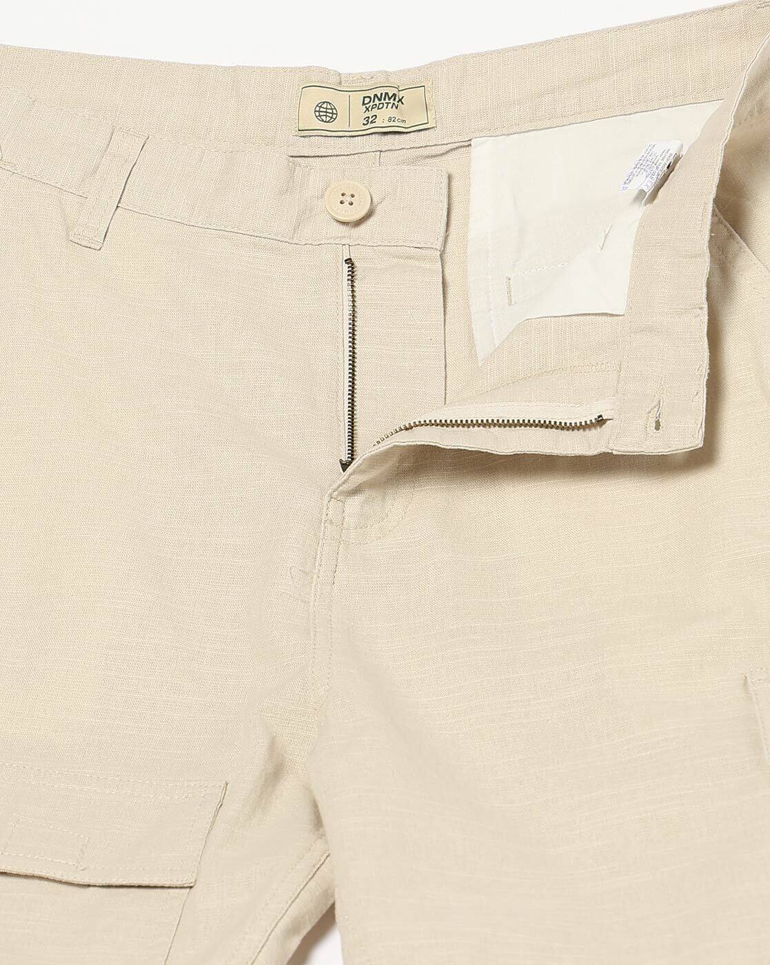 Men Loose Fit Flat-Front Cargo Pants