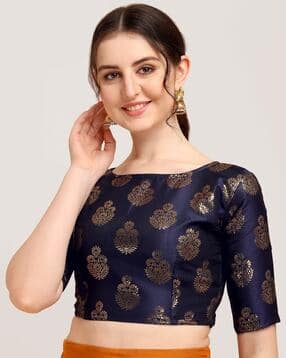 oomph! Blouse Self-design Back Open Blouse-picture-30