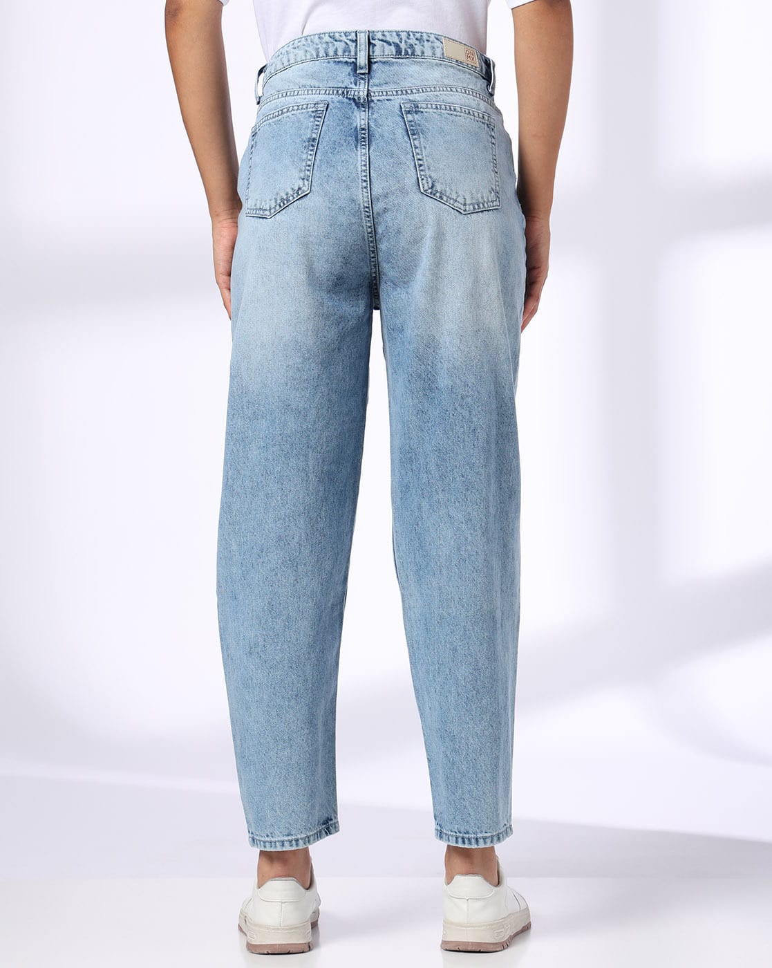 Dnmx Jeans Mom Fit Elasticizzati Jeans Donna Mom Fit Elasticizzati