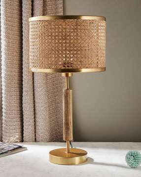 Fabindia Vetasaha Cane Weave Table Lamp Table Lamps-picture-17