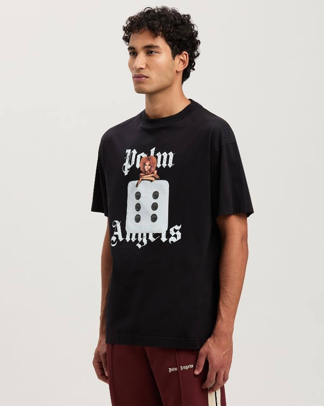 Buy Palm Angels Graphic Print Regular Fit T-Shirt | Black Color