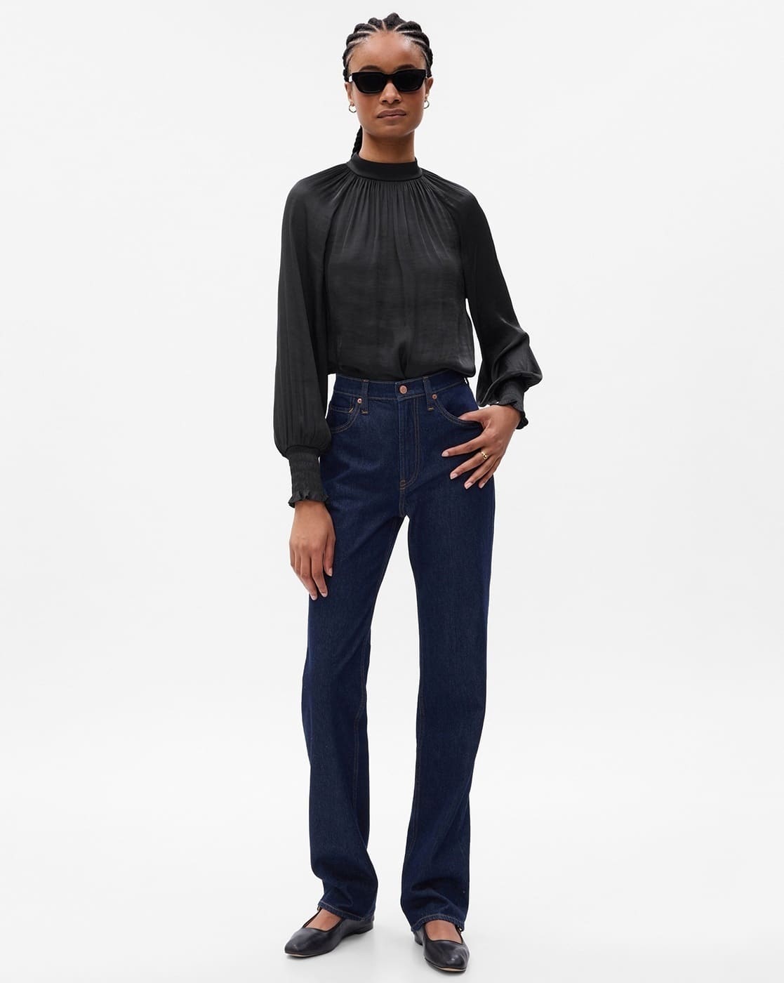 Mock Neck Full Sleeves Top