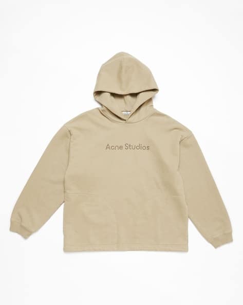 Buy Acne Studios Fikka U Stamp Stud Regular Fit Hoodie | Beige