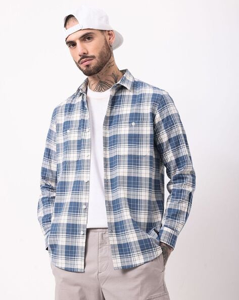 Men Checked Regular Fit Shirt