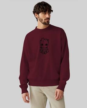 i sense Men Graphic Print Sweatshirt with Crew Neck-picture-12