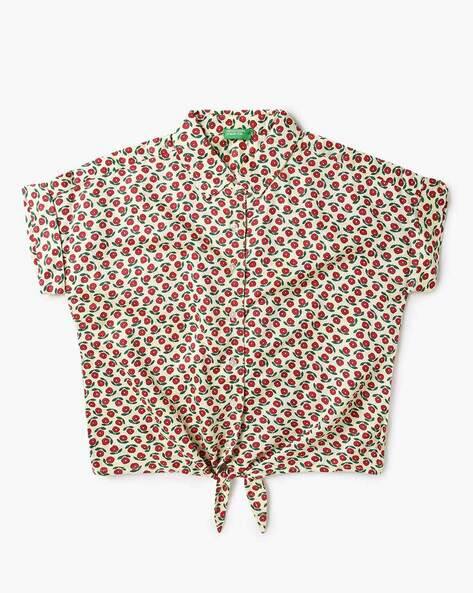 UNITED COLORS OF BENETTON Girls Floral Print Regular Fit Shirt