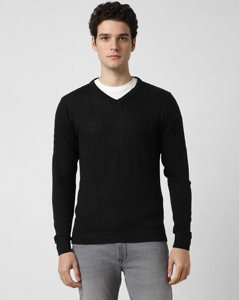 PETER ENGLAND Men Regular Fit V-Neck Pullover
