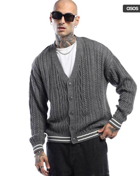 Buy Grey Sweaters Cardigans for Men by ASOS DESIGN Online
