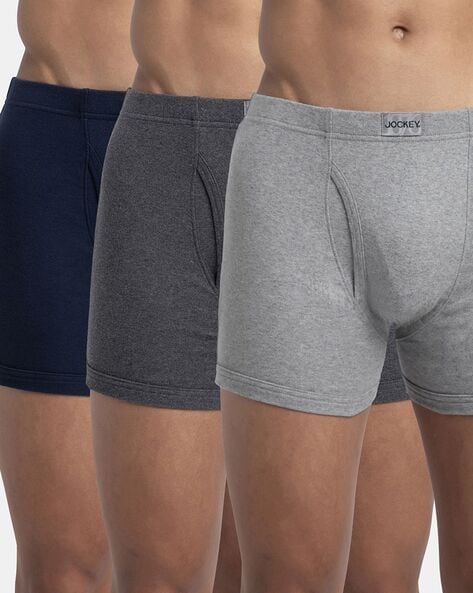 Pack of 3 Boxer Briefs with Elasticated Waist