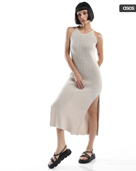 Buy Stone Cream Dresses for Women by ASOS DESIGN Online