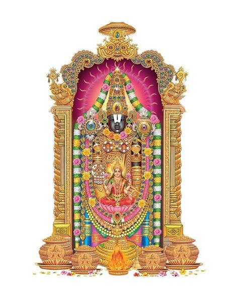 RANGOLI Lord Balaji Self-Adhesive Wall Sticker
