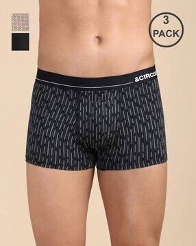 &circus Men Pack of 3 Typographic Print Trunks-picture-32