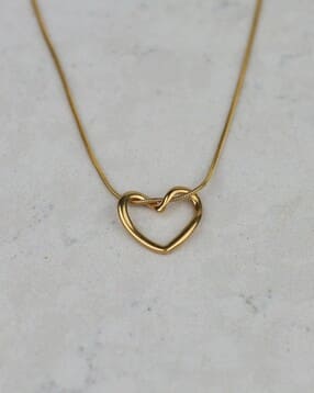 skysixty Women Gold-Plated Heart Pendant with Chain-picture-41