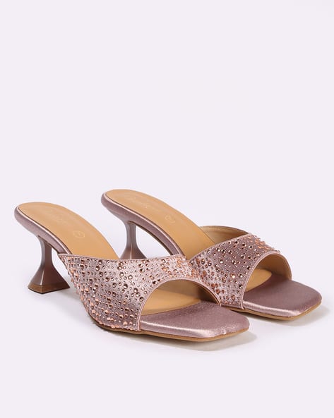 Buy Rose Gold Heeled Sandals for Women by VIVIANA Online