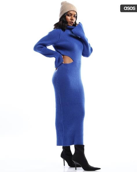 best ever blue cheese dressing recipe Rent ASOS DESIGN Tall Plunge Halter Cowl Back Plisse Maxi Dress In Cobalt  Blue