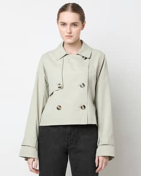 vero moda Women Regular Fit Trench Coat with Insert Pockets-picture-50