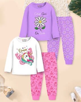 trampoline Pack of 2 Printed Pants with Top-picture-38