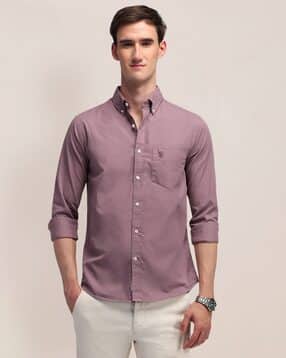 u.s. polo assn. Men Slim Fit Cotton Shirt with Patch Pocket-picture-42