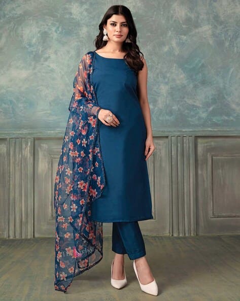 Buy Blue Kurta Suit Sets for Women by The Velsy Online