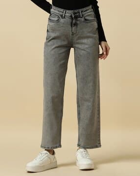 allen solly Women Mid Wash Jeans-picture-17