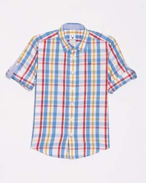 allen solly Men Checks Slim Fit Shirt-picture-52