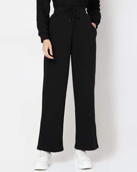 Sweat Pants High Waisted Black Tracksuit Bottoms Women High-Rise