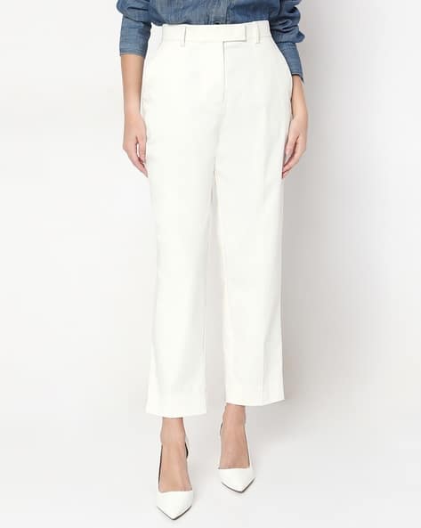 Buy Vero Moda Women Straight Fit Flat-Front... Online