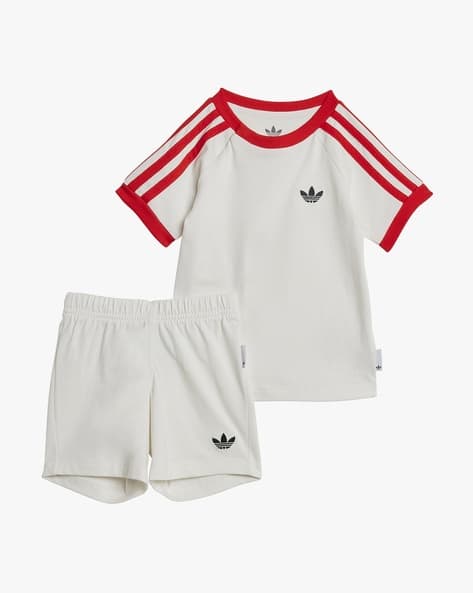 Buy Adidas Kids Boys Logo Print T-Shirt Shorts Set White Color