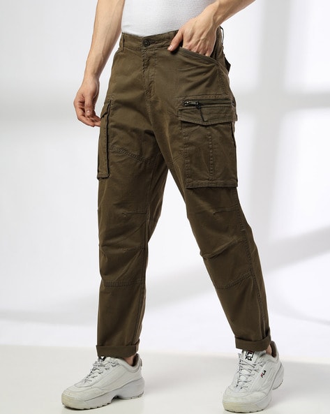 Men Relaxed Fit Cargo Trousers