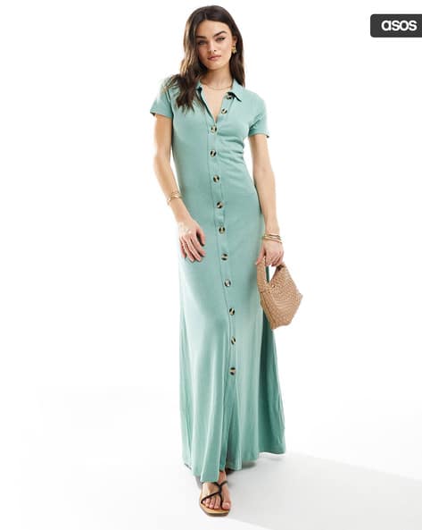 slim fit dress slacks Sand Tropical Scarf Lenzing™ Ecovero™ Euroflax™ Maxi Dress main image 1
