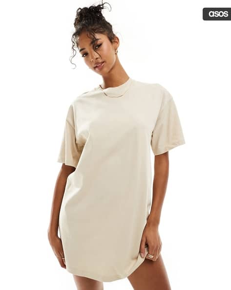 Shirt Dress Asos Beige Dress Midi Dress Stone Leather Dress ASOS