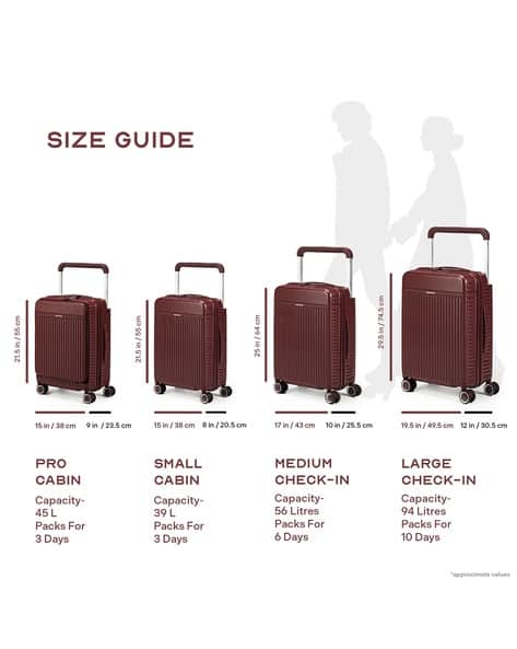 Trolley Bags Size Chart In Inches Size Chart Carry On Travel Bag