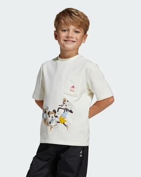 adidas kids Boys Mickey Mouse Print Loose Fit Crew-Neck T-Shirt-picture-15