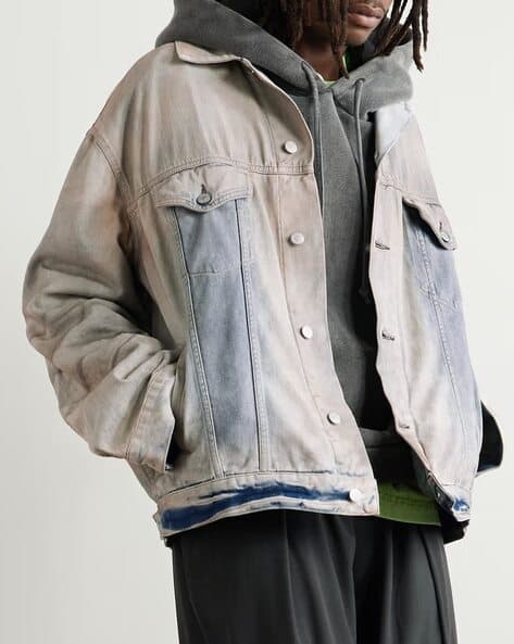 Buy Acne Studios Robert U Carver Oversized Denim Jacket | Blue 