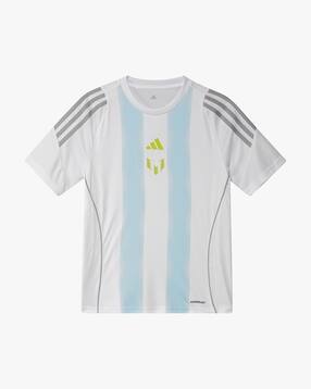 adidas kids Boys Striped Relaxed Fit Round-Neck T-Shirt-picture-40