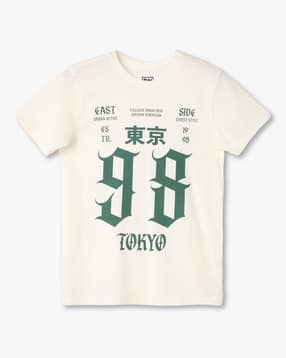 Boys Numeric Print Regular Fit Crew-Neck T-Shirt-image-19