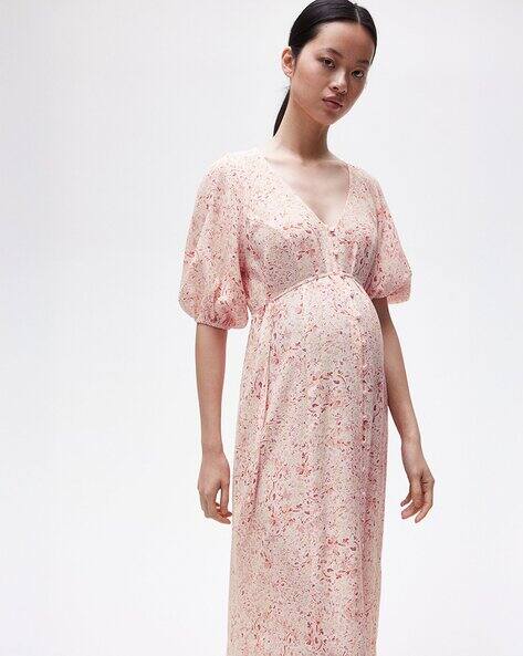 strapless open back dress Two summer dresses. H&M short sleeve green, pink, purple, orange flora –  Cloud & Bunny main image 1